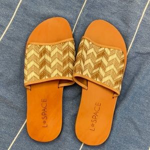 NWOT L*Space Slip on woven sandals